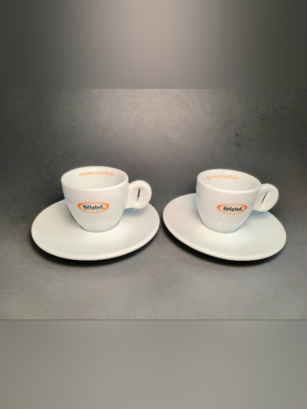 1919 Bristot Club House Espresso Eccellente Cappuccino Cups & Saucers Set of 2
